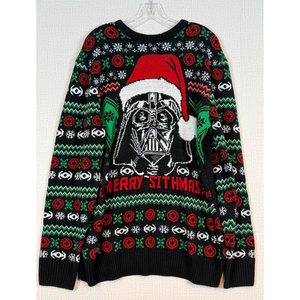 Star Wars Mens Darth Vader Merry Sithmas‎ Ugly Christmas Sweater Black XL Sci-Fi